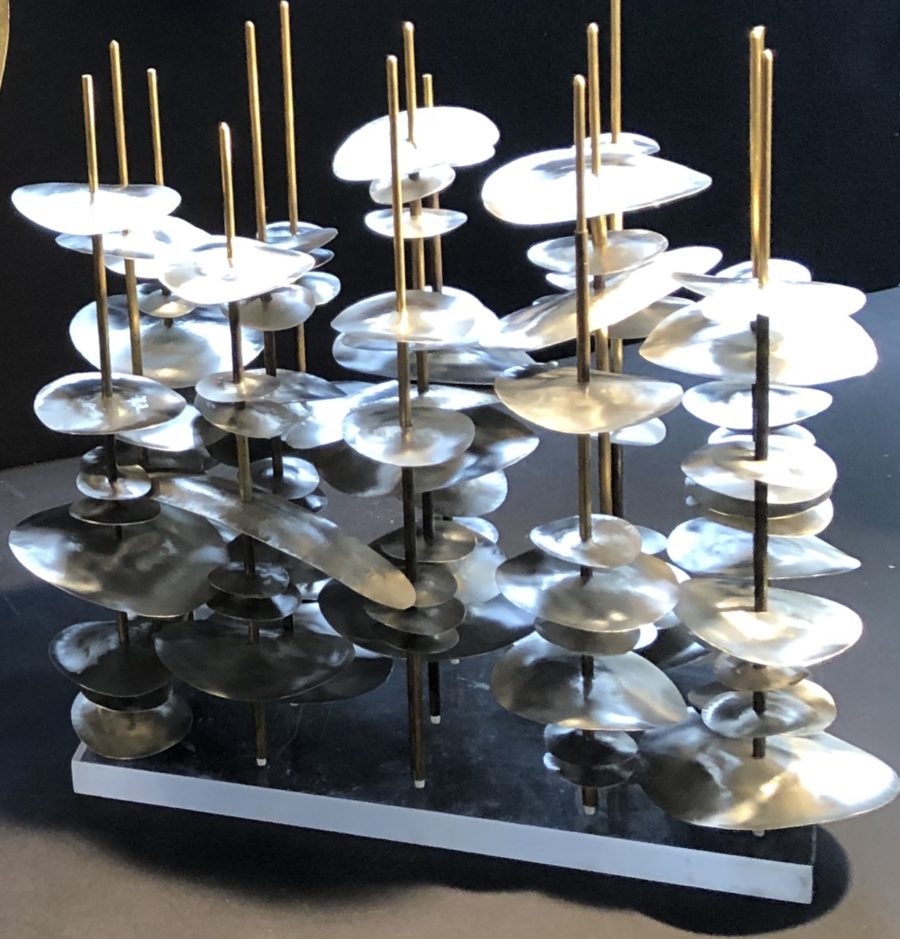 Robert Lee Morris Nickel Cityscape Sculpture