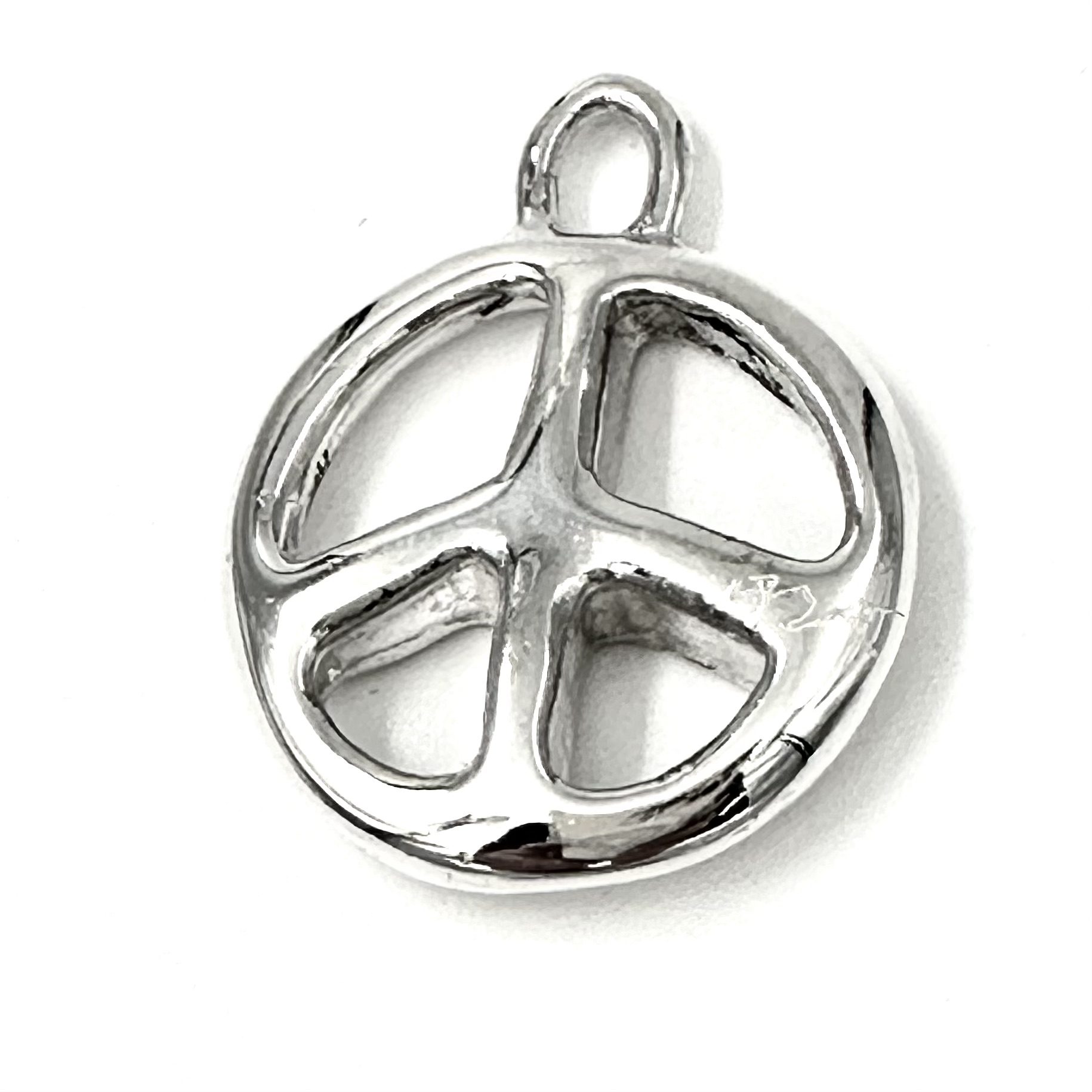 Sterling silver online peace sign pendant