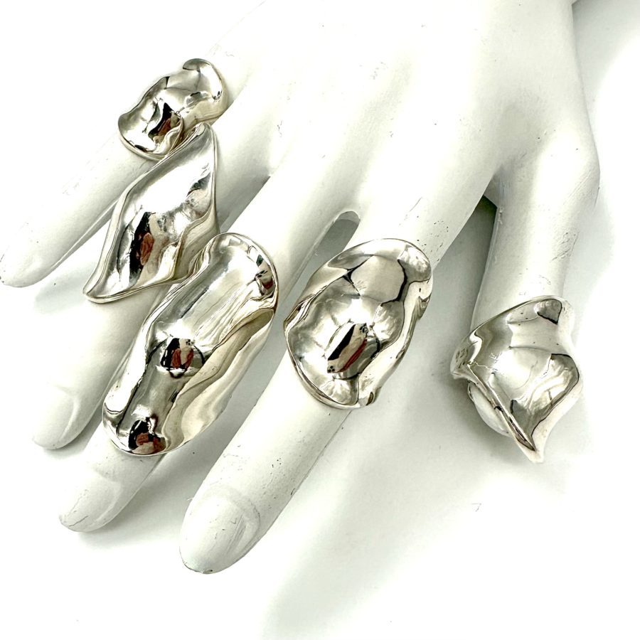 Robert Lee Morris Medium Silver Knuckle Ring - Image 5