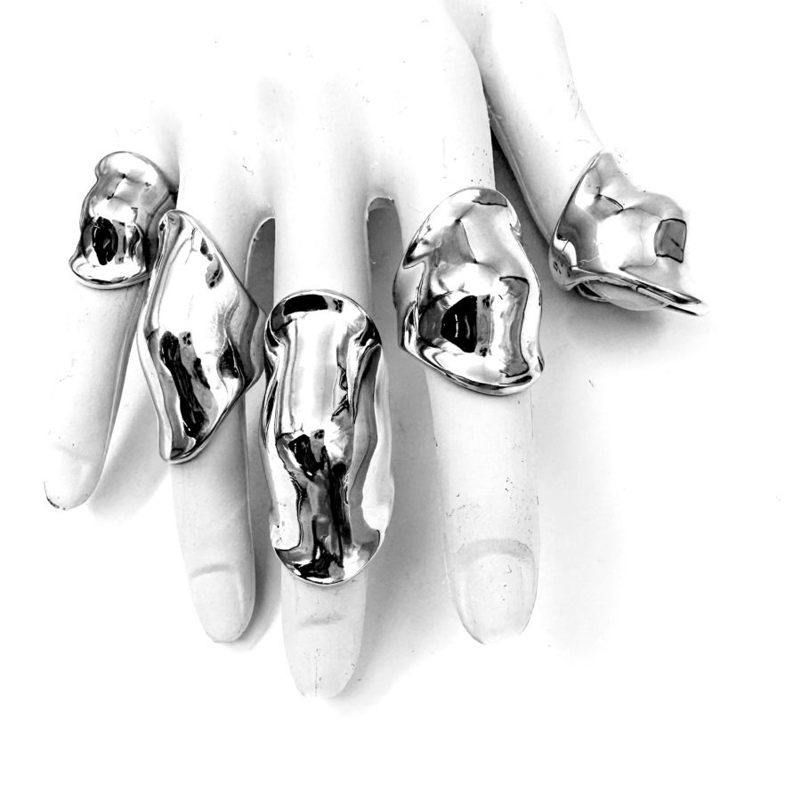Robert Lee Morris Small/Medium Silver Knuckle Ring - Image 6