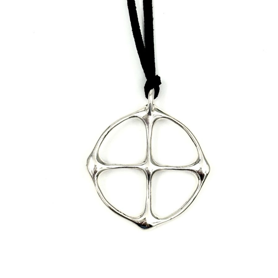 Robert Lee Morris Sterling Silver Wheel Pendant - Image 2