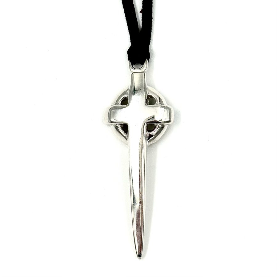 Robert Lee Morris Sterling Silver Celtic Cross Dagger Pendant
