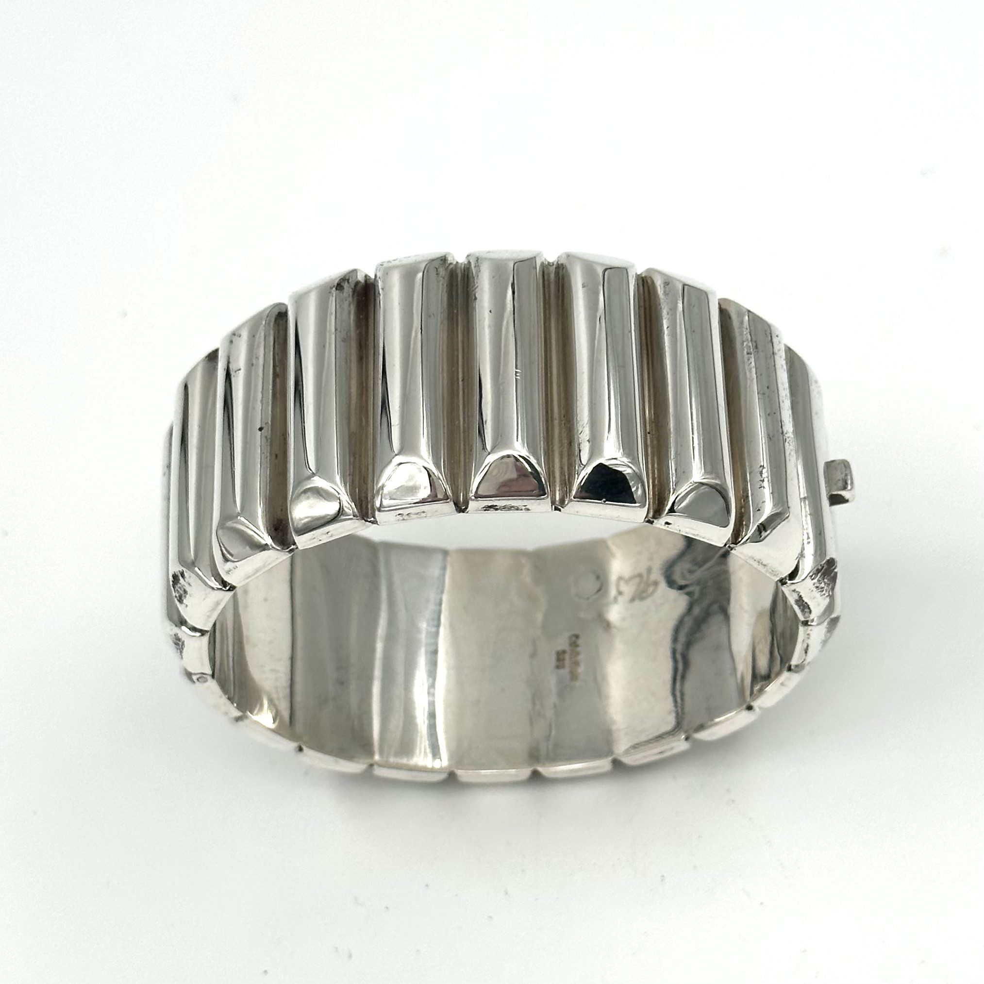 Robert Lee Morris for Calvin Klein Sterling Silver Ribbed Bangle - Image 2