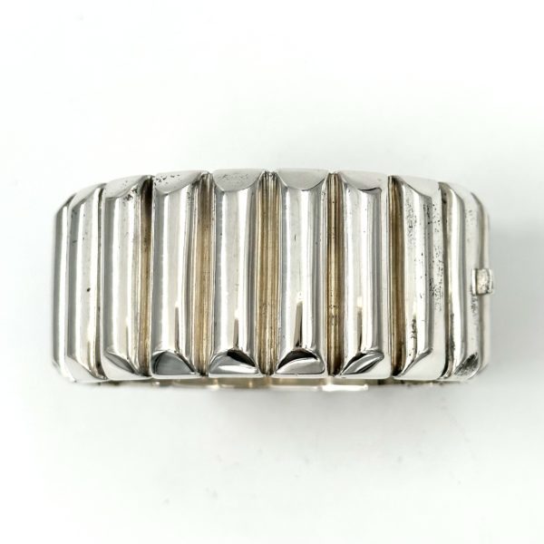 Robert Lee Morris for Calvin Klein Sterling Silver Ribbed Bangle