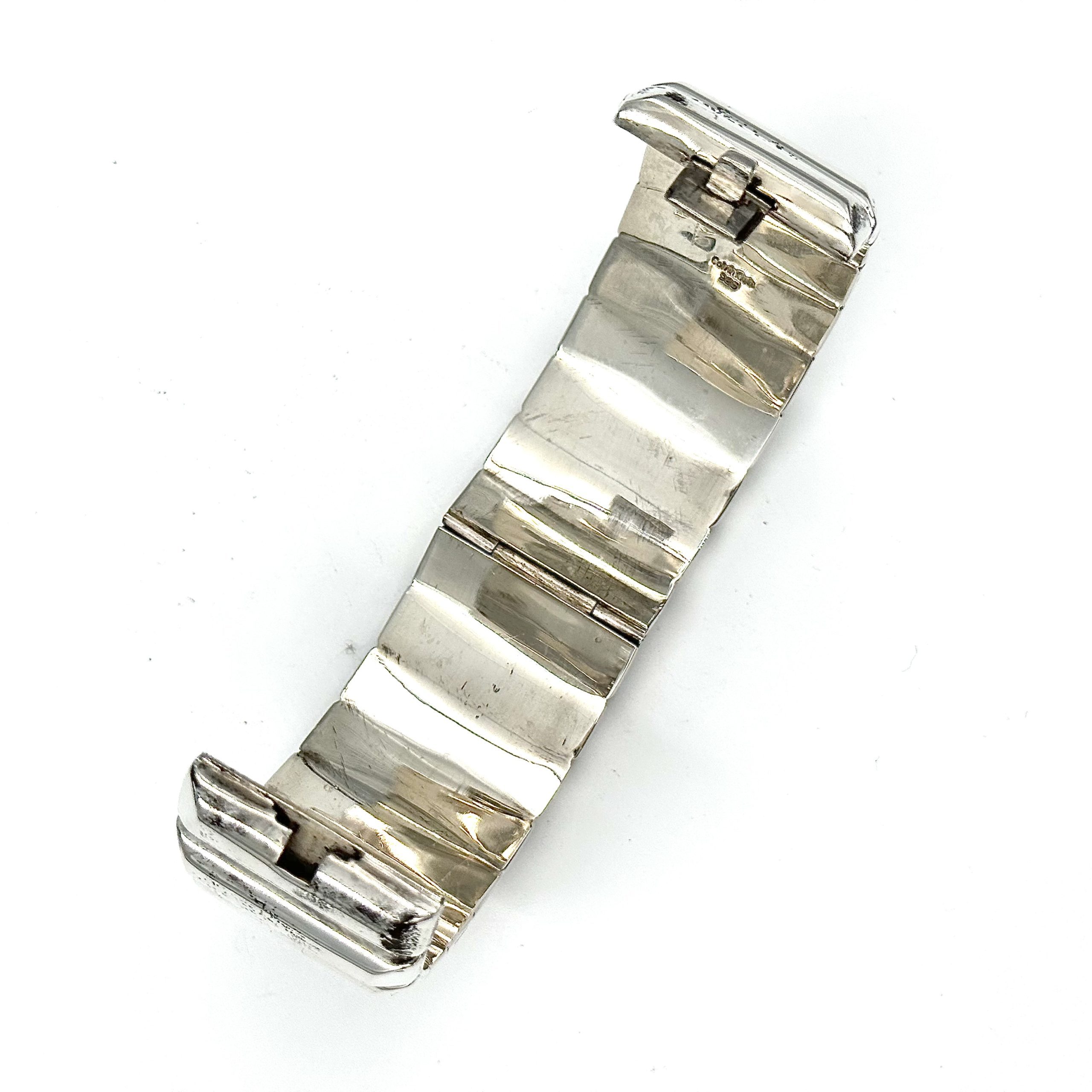Robert Lee Morris for Calvin Klein Sterling Silver Ribbed Bangle - Image 4