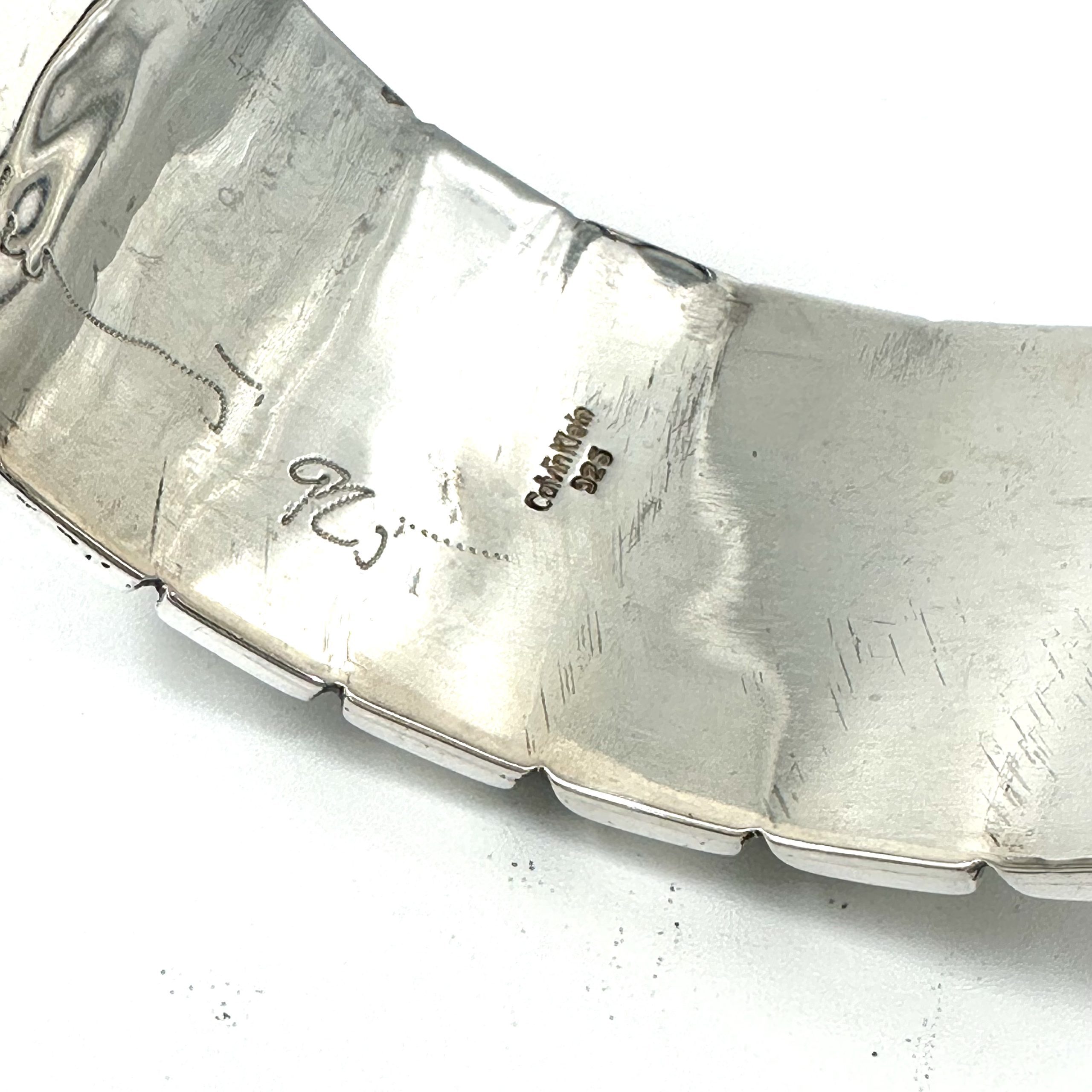 Robert Lee Morris for Calvin Klein Sterling Silver Ribbed Bangle - Image 5