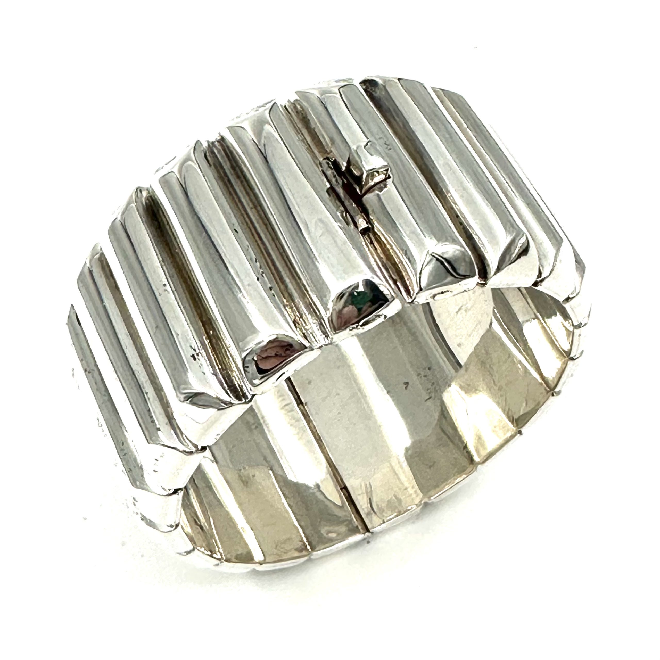 Robert Lee Morris for Calvin Klein Sterling Silver Ribbed Bangle - Image 6