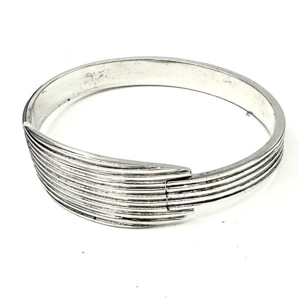 Robert Lee Morris for Calvin Klein Sterling Silver Pressure Bangle #3