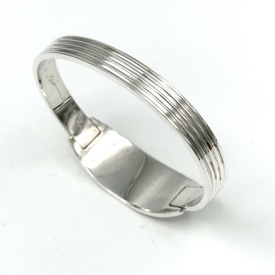 Robert Lee Morris for Calvin Klein Sterling Silver Pressure Bangle #2 - Image 2