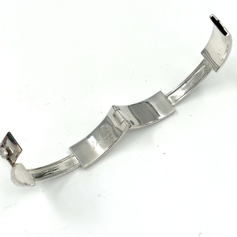 Robert Lee Morris for Calvin Klein Sterling Silver Rectangular-Oval Bangle - Image 3