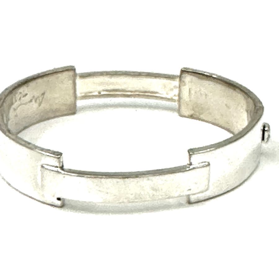 Robert Lee Morris for Calvin Klein Sterling Silver Rectangular-Oval Bangle - Image 4