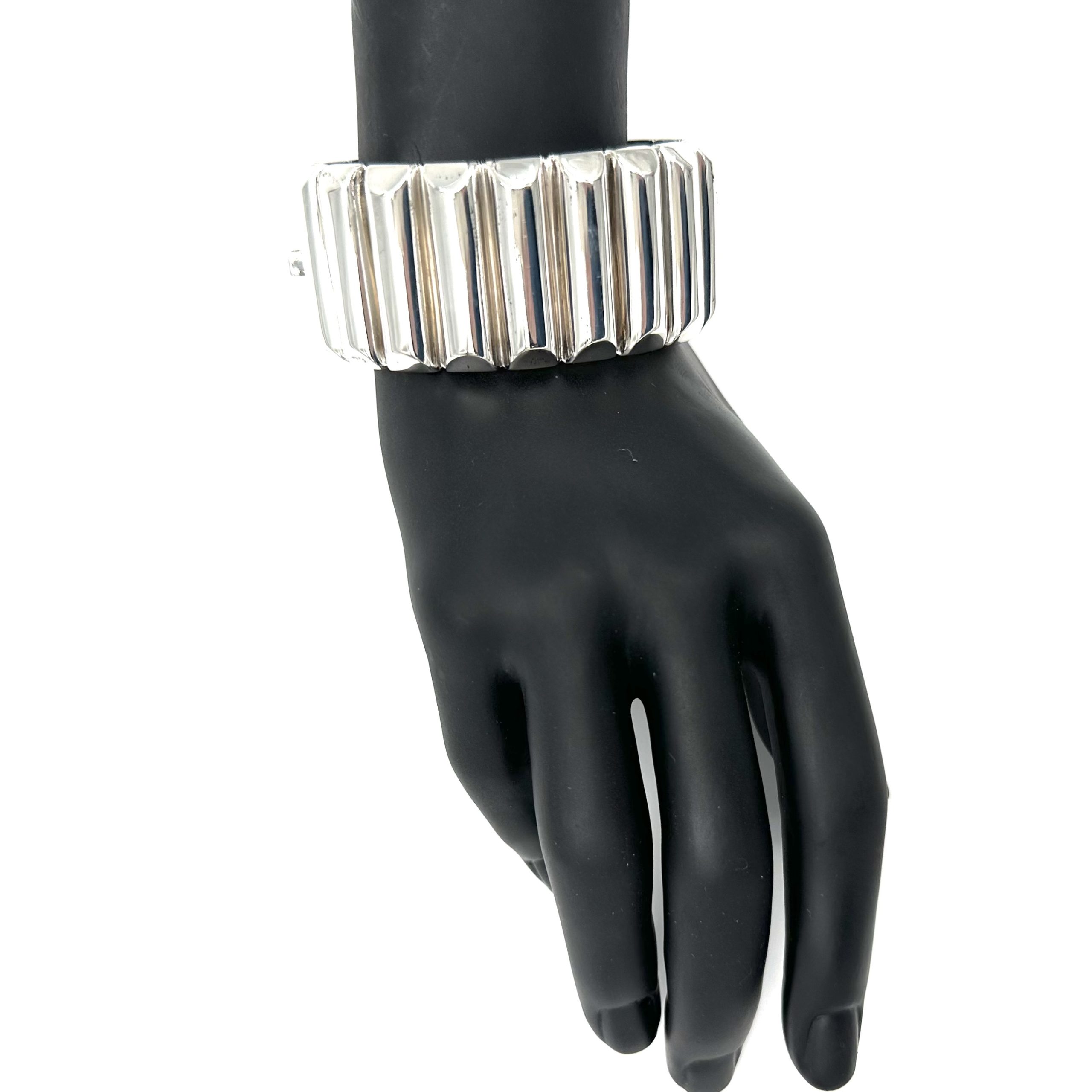 Robert Lee Morris for Calvin Klein Sterling Silver Ribbed Bangle - Image 7