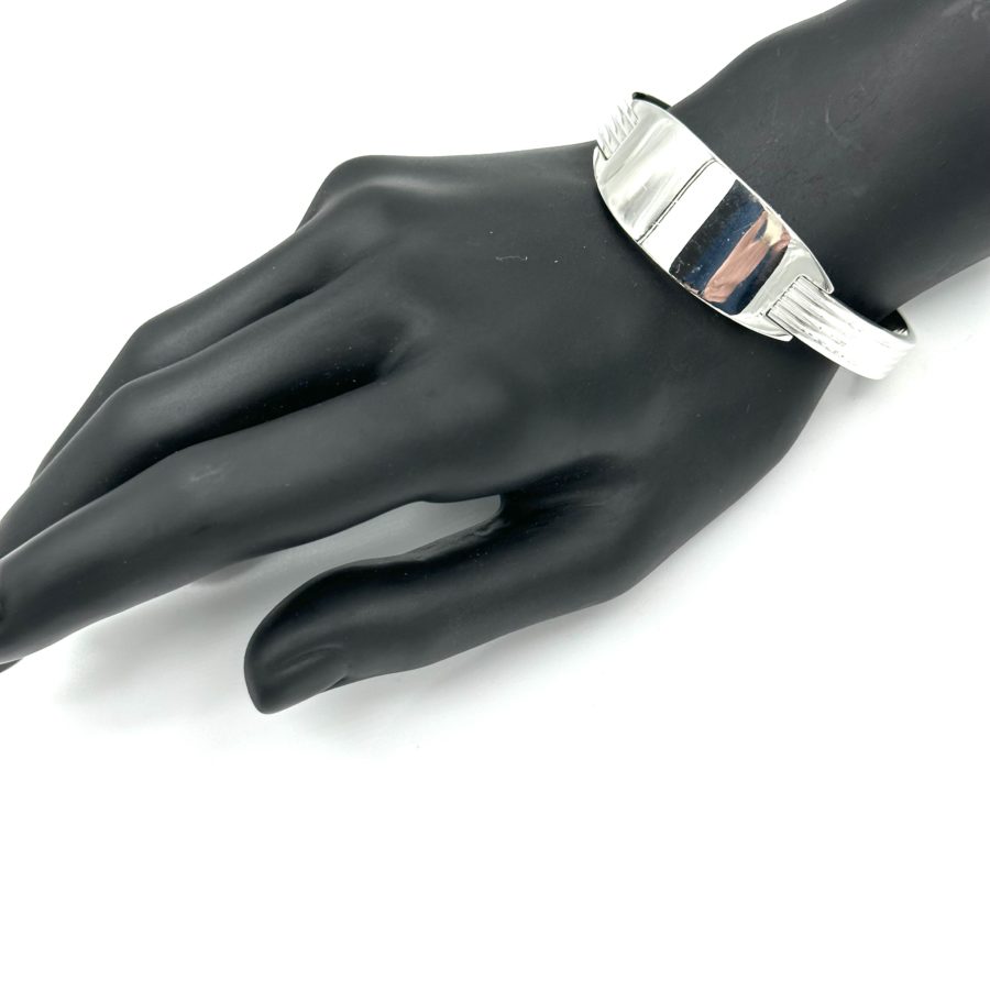 Robert Lee Morris for Calvin Klein Sterling Silver Pressure Bangle #2 - Image 4