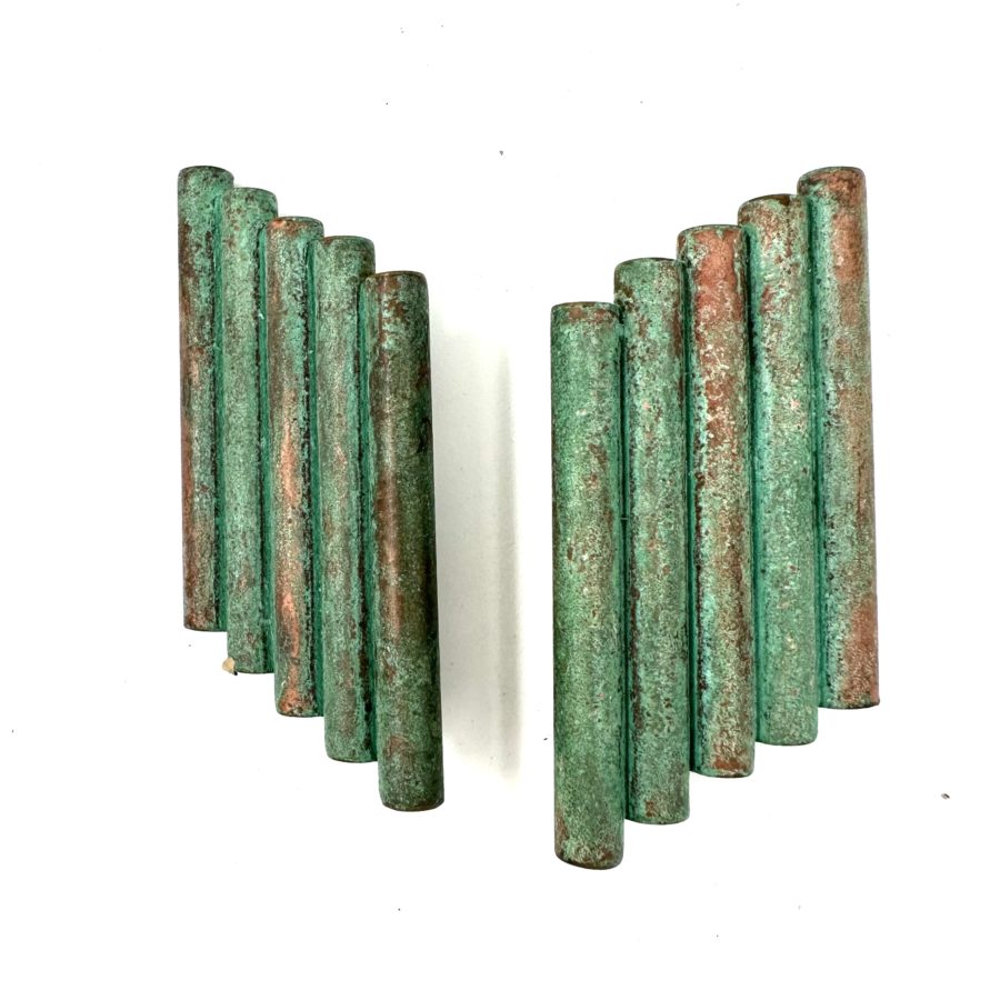 Robert Lee Morris for Karl Lagerfeld Large Verdigris Helix Earrings
