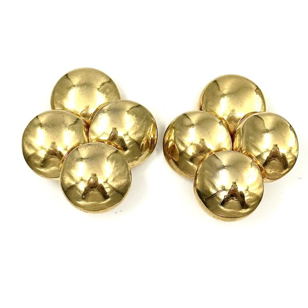 Robert Lee Morris 4 Pillow Cluster Gold Plated Brass Earrings