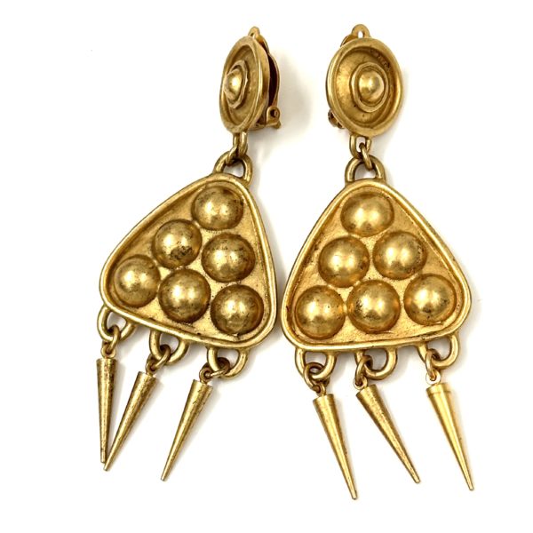 Robert Lee Morris for Loewe Gold Plated Chandelier Earrings