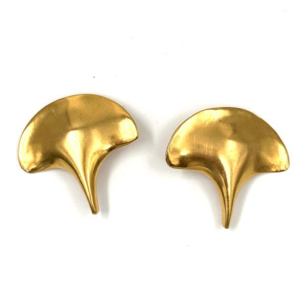 Robert Lee Morris Gold Plated Stingray Clip Earrings