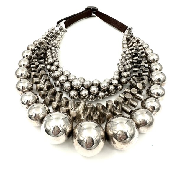 Robert Lee Morris Silver Gobstopper Necklace for Donna Karan 2009