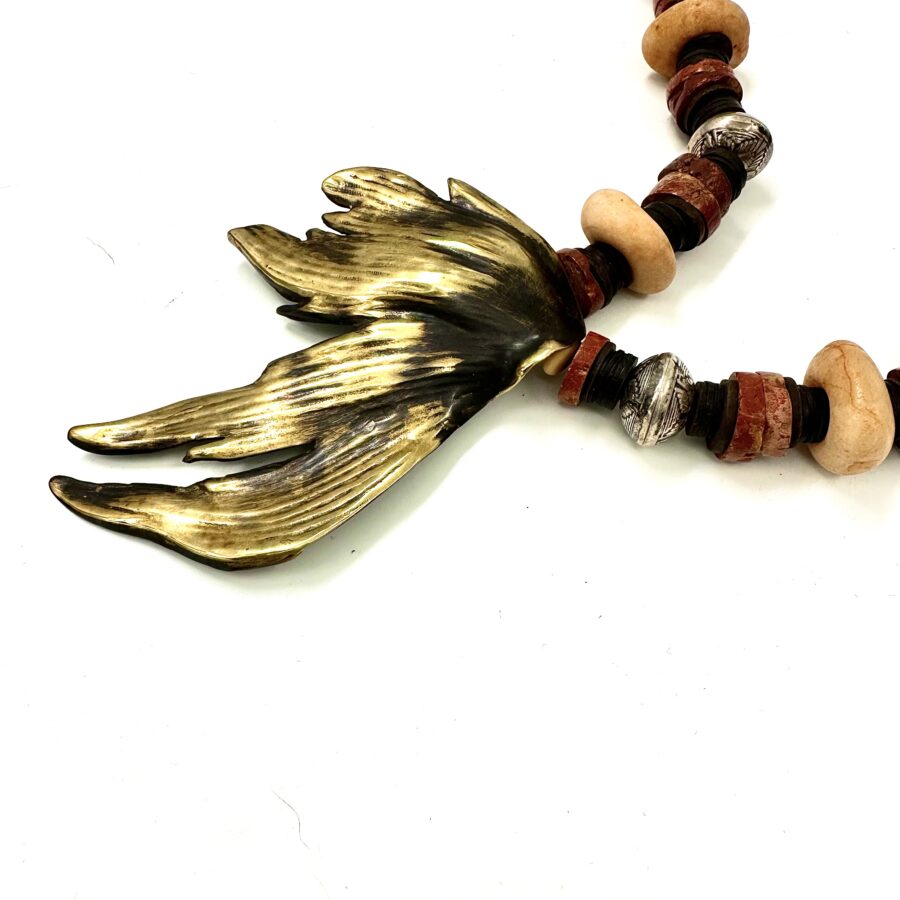 Robert Lee Morris Brass Fishtail Pendant Necklace - Image 3