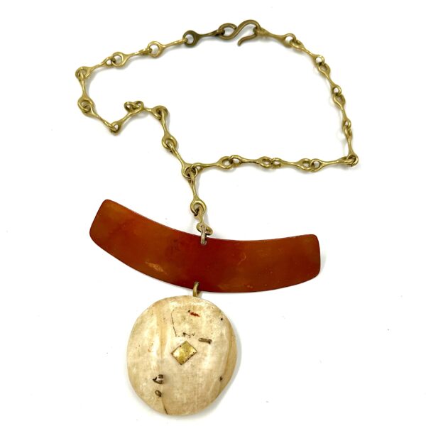 Robert Lee Morris Savage Copper & Naga Shell Necklace