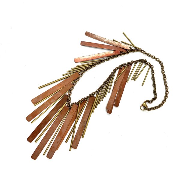 Robert Lee Morris Copper Fringe Necklace