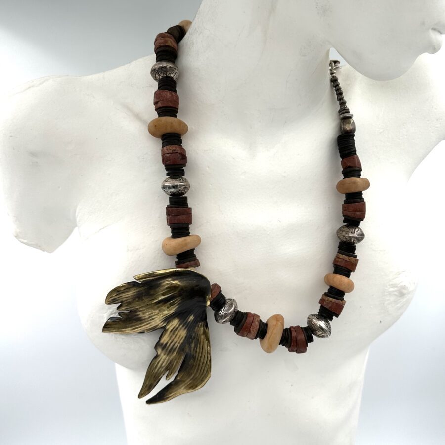 Robert Lee Morris Brass Fishtail Pendant Necklace - Image 5