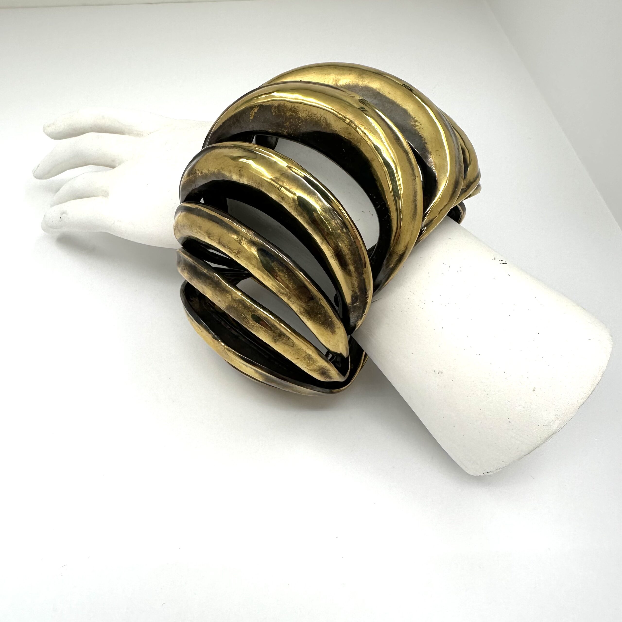 Robert Lee Morris Colossal Brass Buckle Bracelet - Image 8