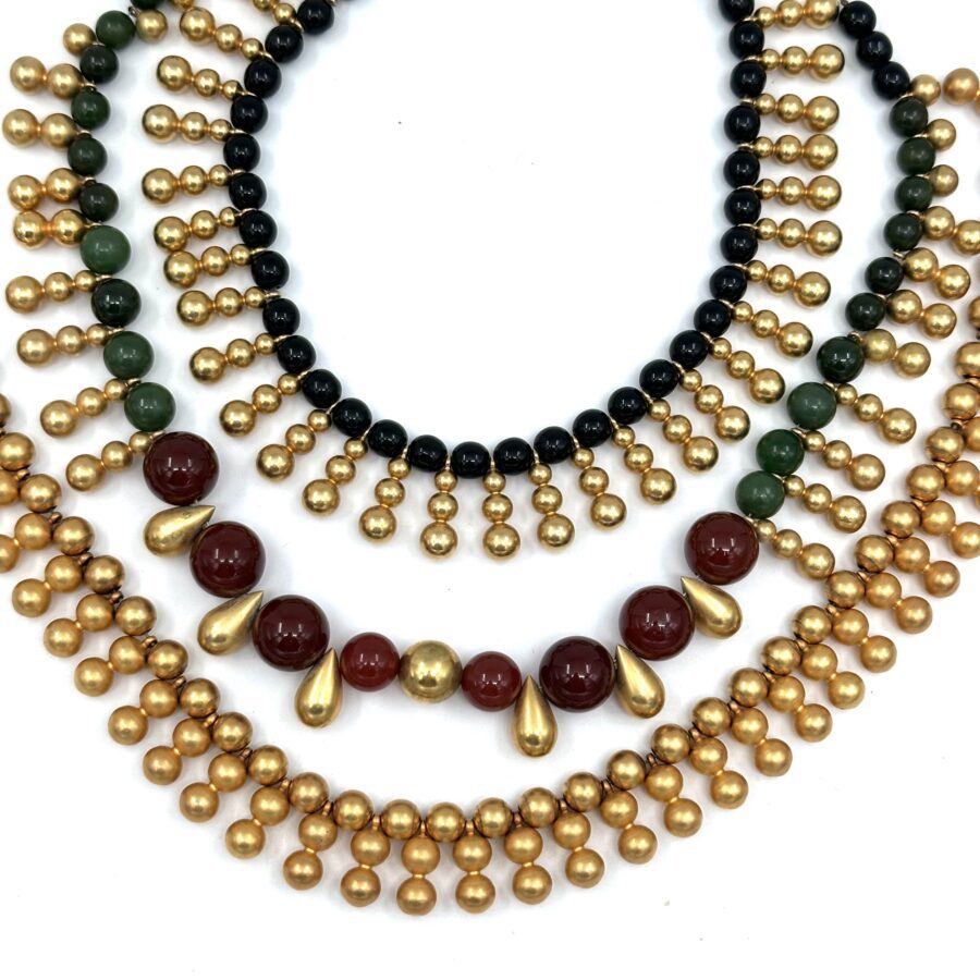 Robert Lee Morris for Donna Karan Gold Caviar Burst Necklace - Image 3