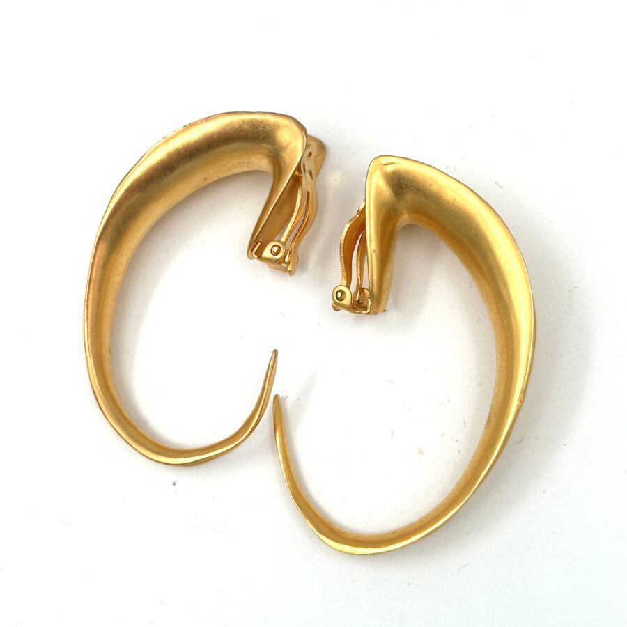 Robert Lee Morris for Donna Karan Lg Scoop Hoop Earrings - Image 2