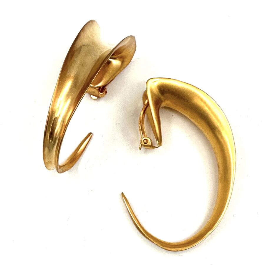 Robert Lee Morris for Donna Karan Lg Scoop Hoop Earrings