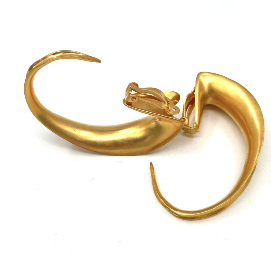 Robert Lee Morris for Donna Karan Lg Scoop Hoop Earrings - Image 3