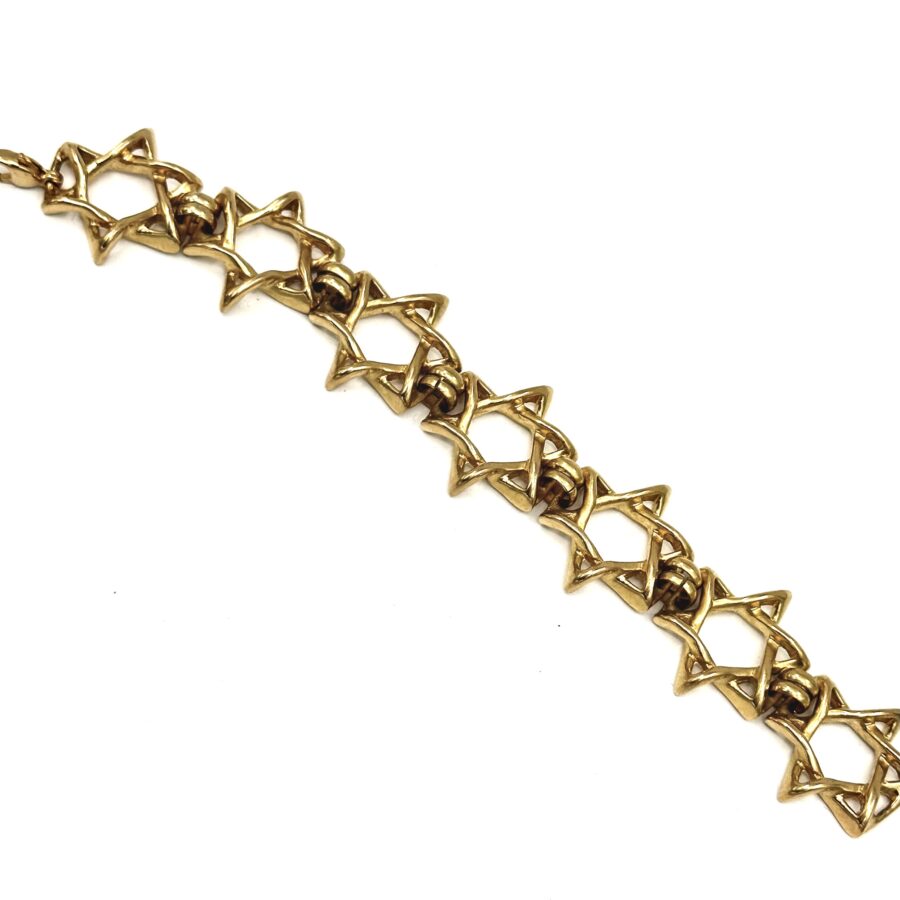 Robert Lee Morris Star of David Bracelet, shiny gold plate