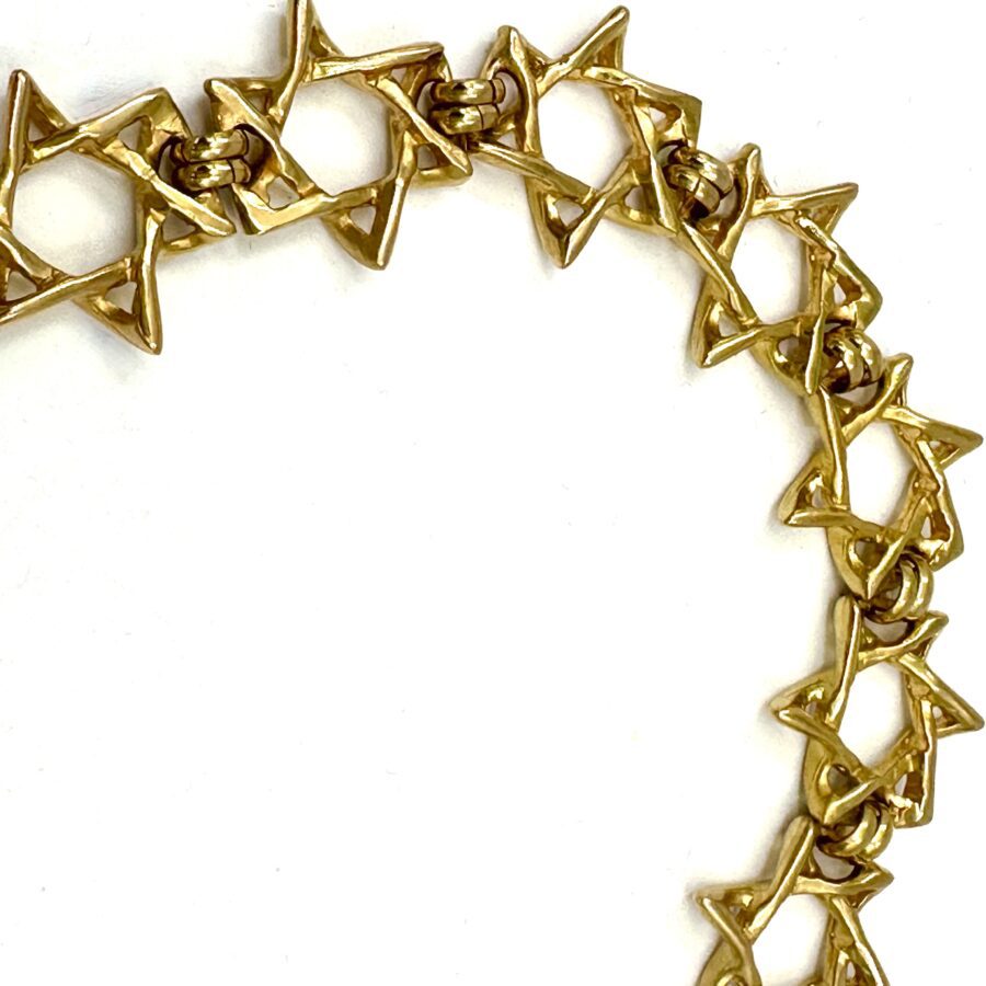 Robert Lee Morris Star of David Bracelet, shiny gold plate - Image 3