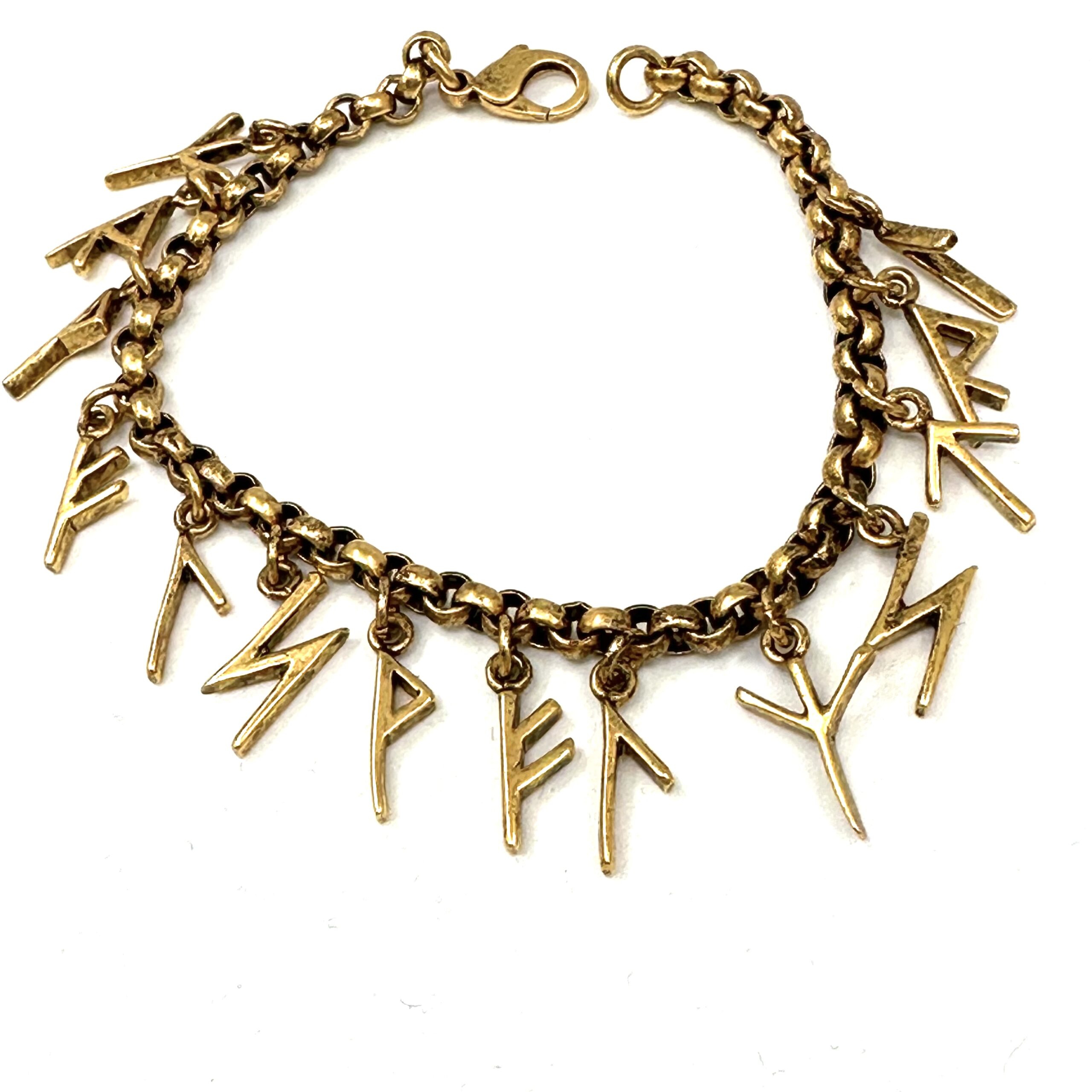 クリスチャンラクロワ ブレスレット チャーム ヴィンテージ ゴールド レア Robert Lee Morris Mini Rune Charm bracelet | Robert Lee Morris Gallery