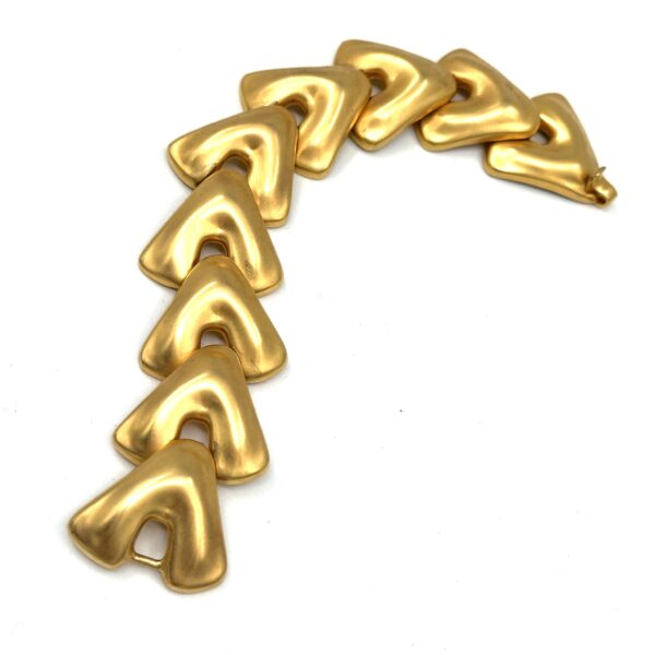 Robert Lee Morris Puffed Chevron Bracelet, matte gold plate