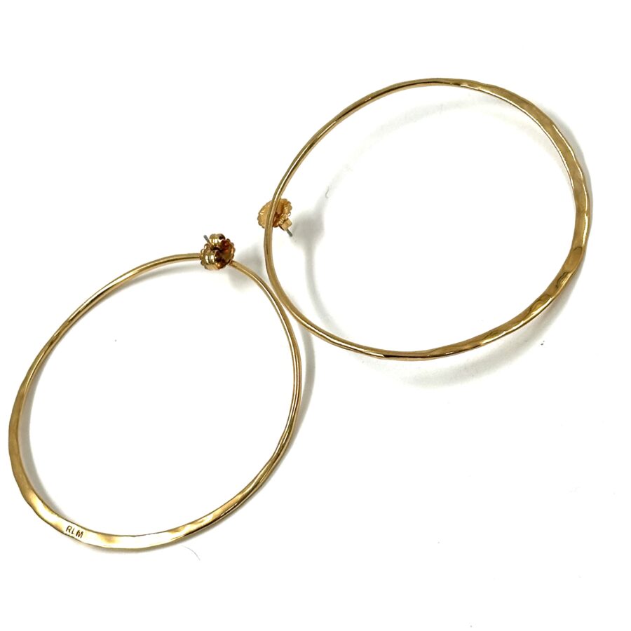 Robert Lee Morris Colossal Hoop Earrings, Shiny Gold Plate - Image 4
