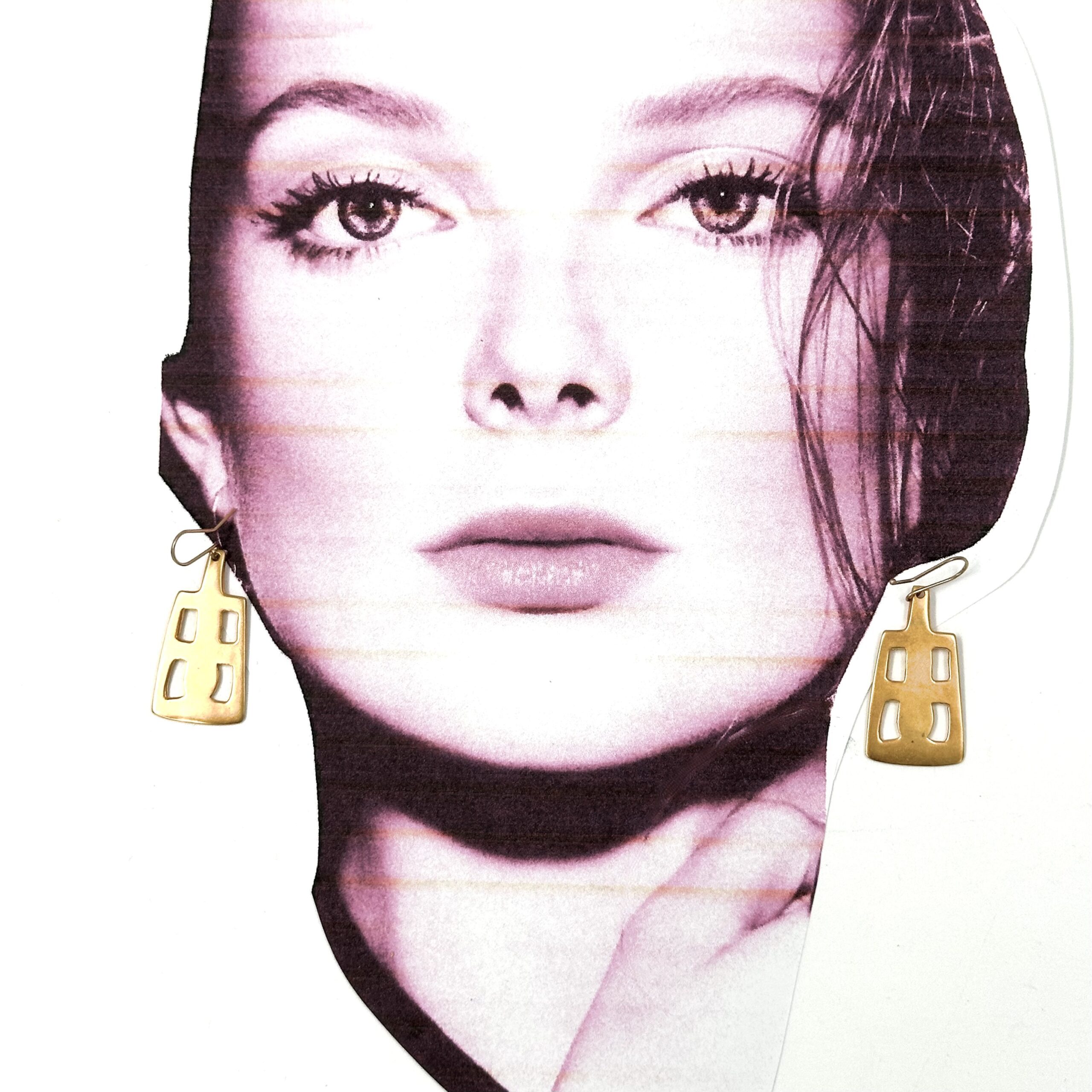 Robert Lee Morris Small Flat Building Earring - Image 2