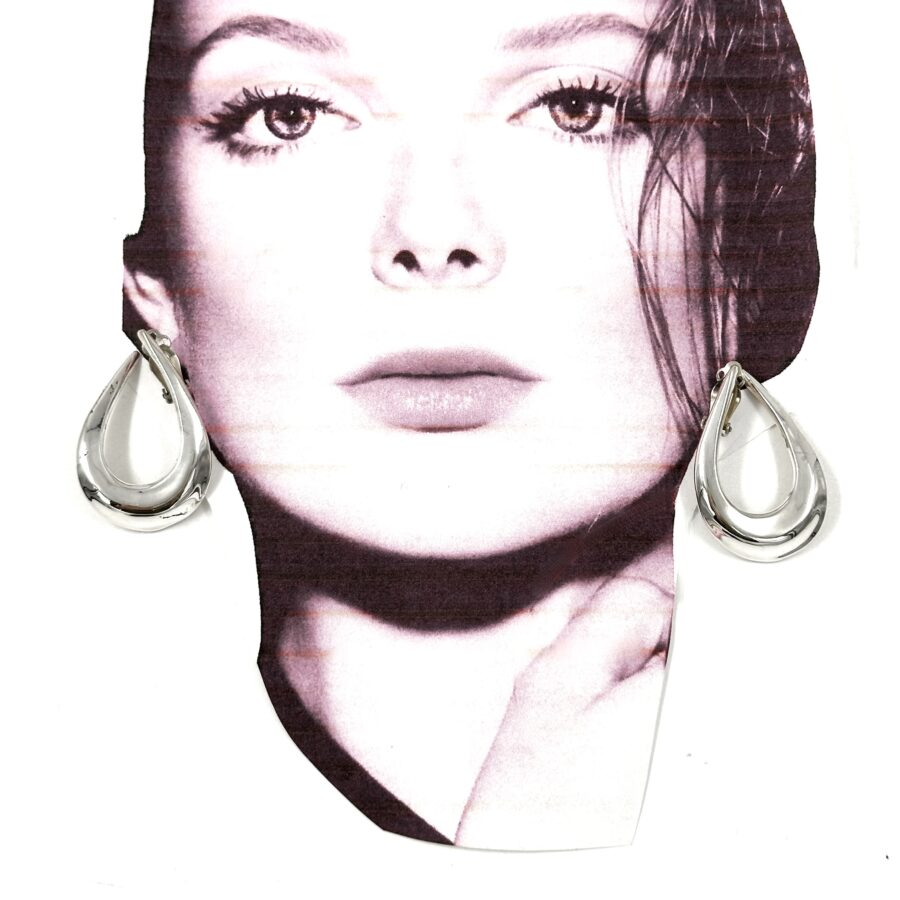 Robert Lee Morris Silver Small Twist Hoop Earrings - Image 2