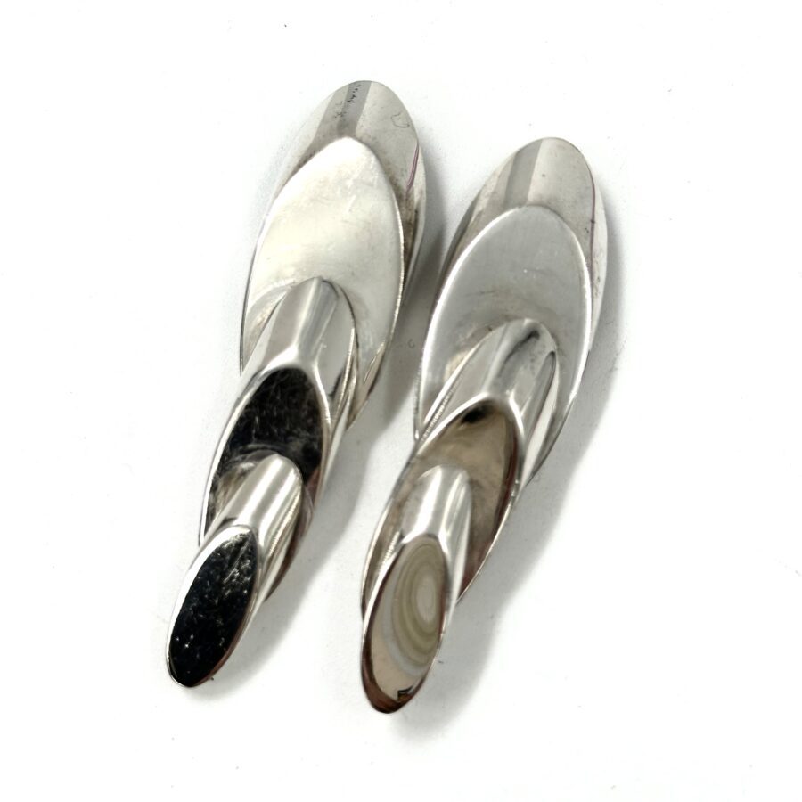 Robert Lee Morris Silver Triple Slice Earrings