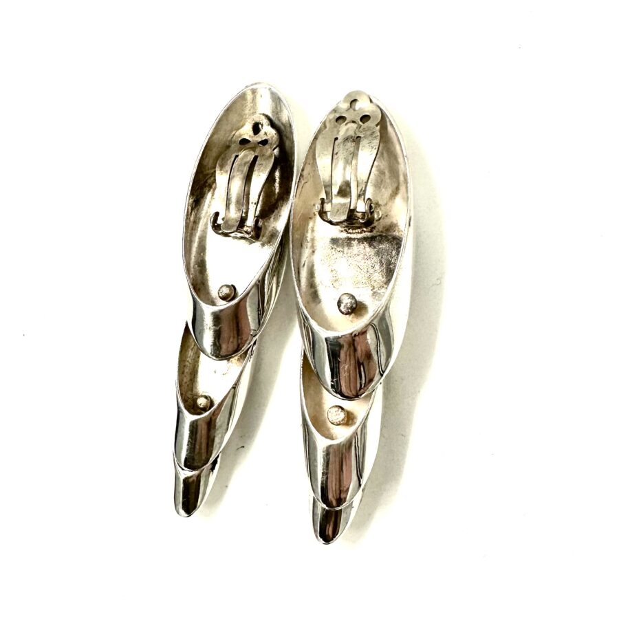Robert Lee Morris Silver Triple Slice Earrings - Image 2