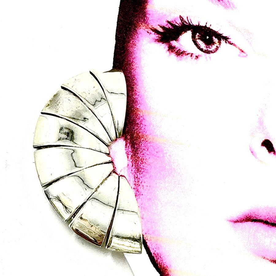 Robert Lee Morris Large Silver Shrimp Earrings - Image 3