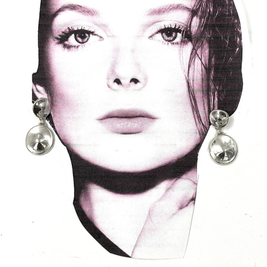 Robert Lee Morris Silver Double Disc Dangle Earrings - Image 3