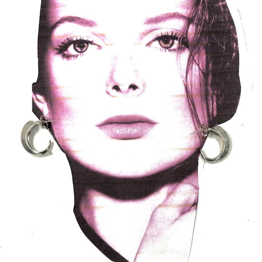 Robert Lee Morris Silver Dolphin Curved Hoop Earrings - Image 3