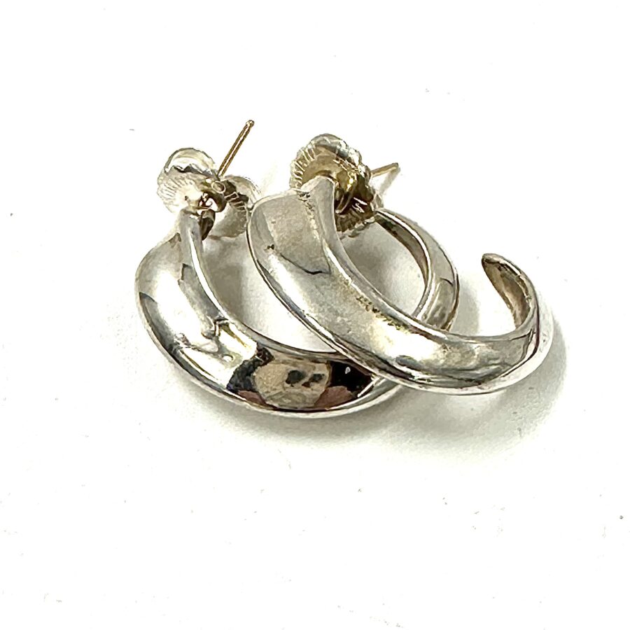Robert Lee Morris Silver Dolphin Curved Hoop Earrings - Image 2