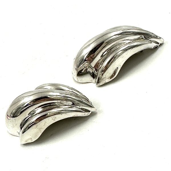 Robert Lee Morris Silver Large Ferret Foot Earrings