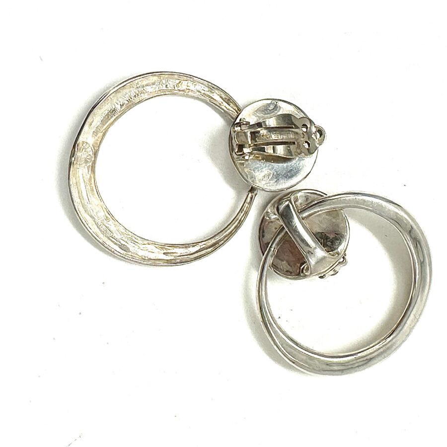 Robert Lee Morris Silver Door Knocker Hoop Earrings - Image 2