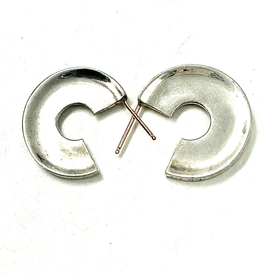 Robert Lee Morris Silver Flat Hoop Earrings