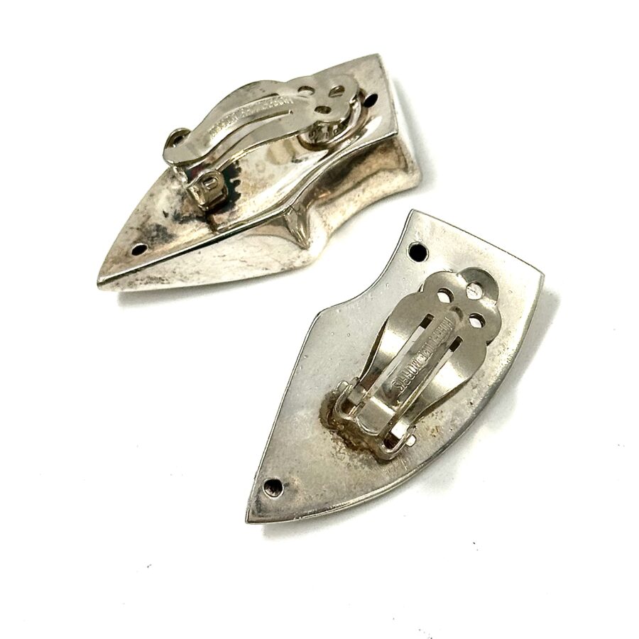Robert Lee Morris Silver Curved Wedge Earrings - Image 3