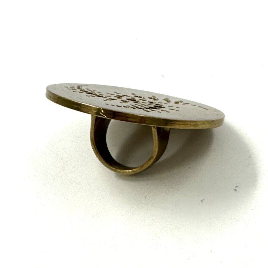 Robert Lee Morris Brass Crop Circle Ring - Image 4