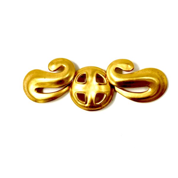 Robert Lee Morris Gold Wide Heraldic Wings Pin